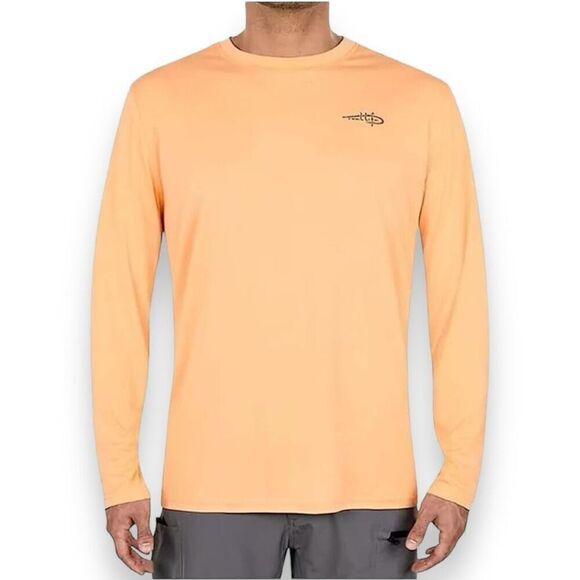 REEL LIFE Sun Defender Long Sleeve Tee in Apricot Size Small NEW - Picture 1 of 9
